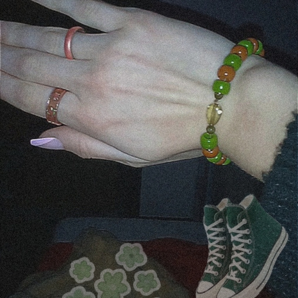 Kandi sage green bracelet